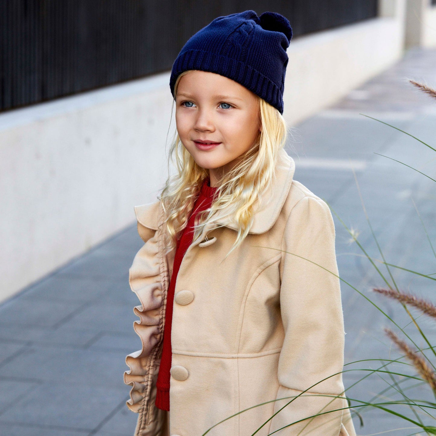 Beige Frill Overcoat