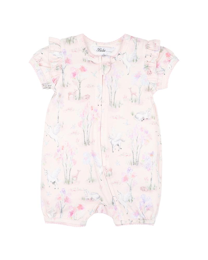 Florence Print SS Zip Romper
