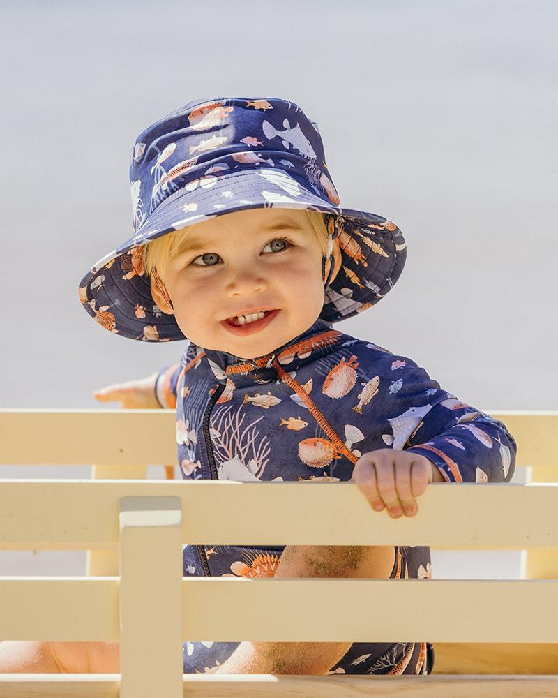 Aiden Blue Print Sunhat