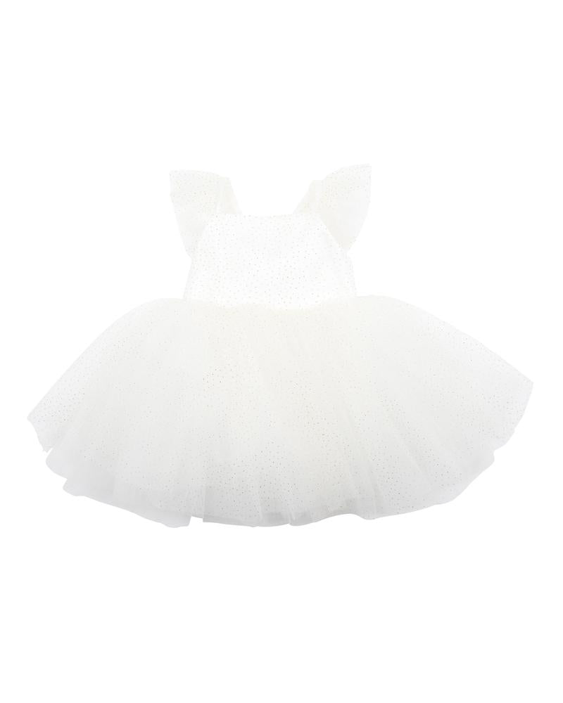 Party White Glitter Tulle Dress