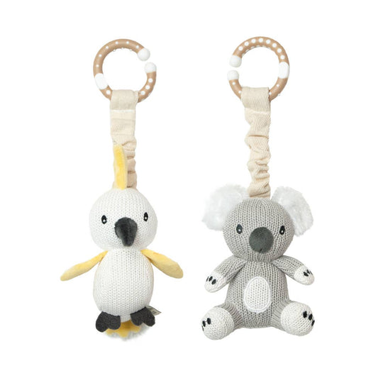 2pk Stroller Toy - Koala & Cockatoo