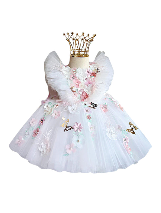 Ava Butterfly Wing Tulle Dress