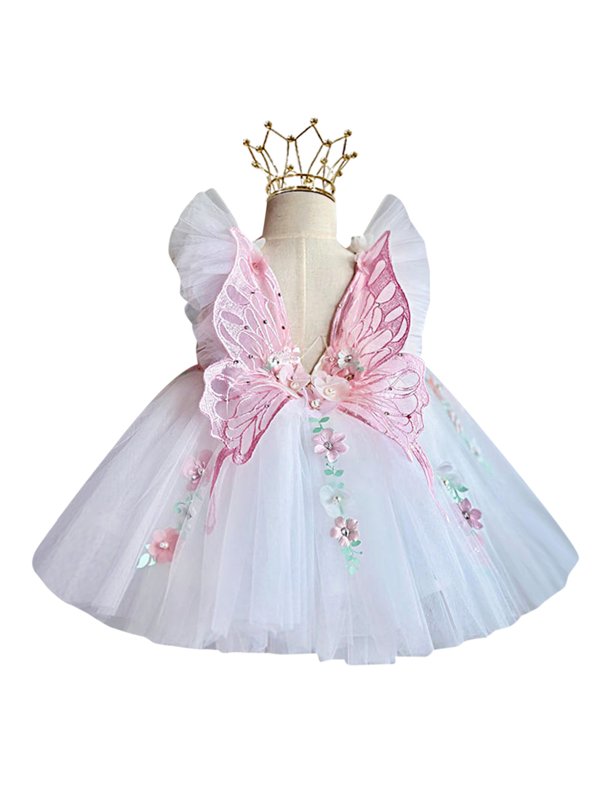 Ava Butterfly Wing Tulle Dress