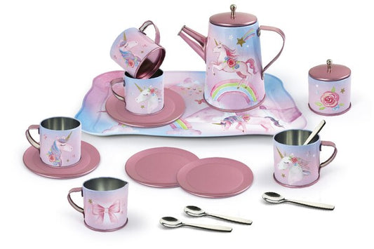Unicorn Tin Tea Set in Case