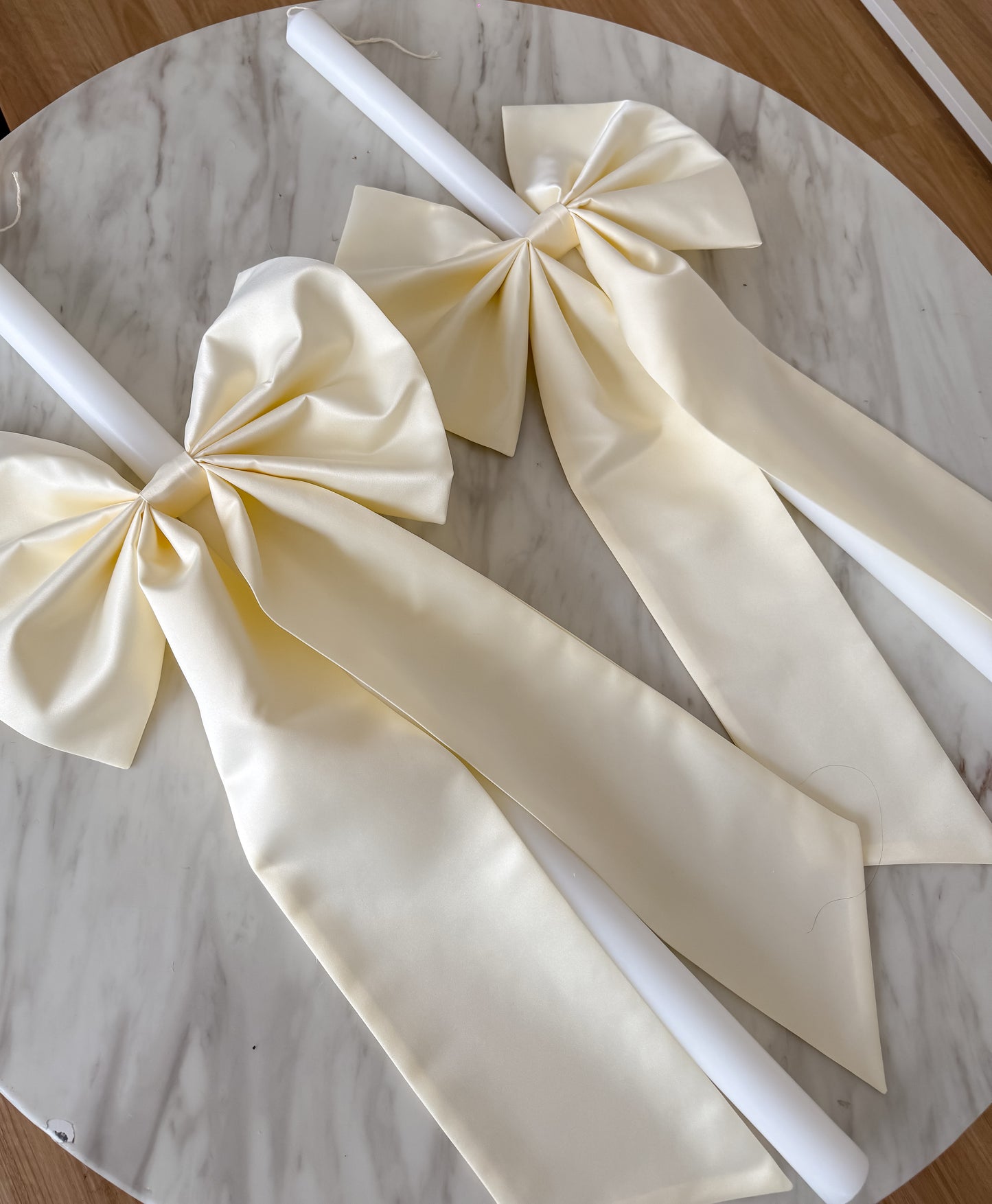 Orthodox Wedding/Christening Candle - Fabric Bow