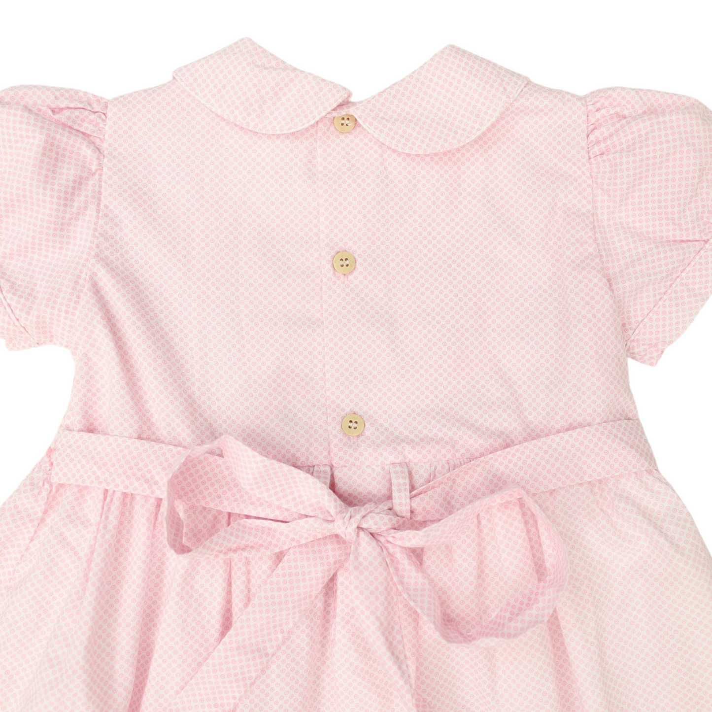 Hand Smocked Frill Dress Pink