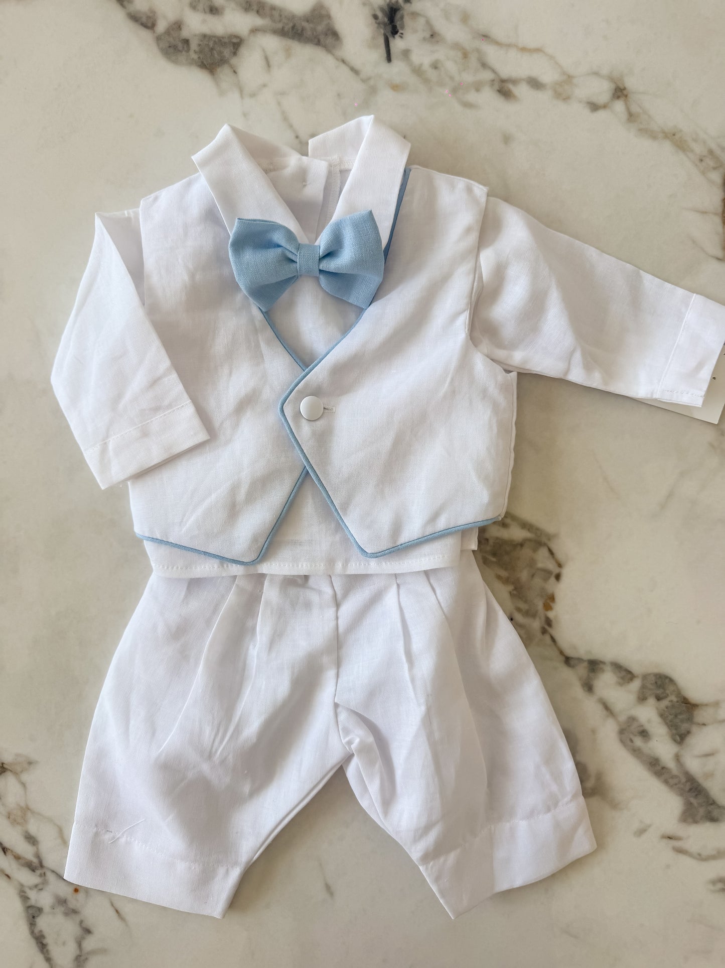 Tony Linen Christening Set- SAMPLE DISCONTINUED