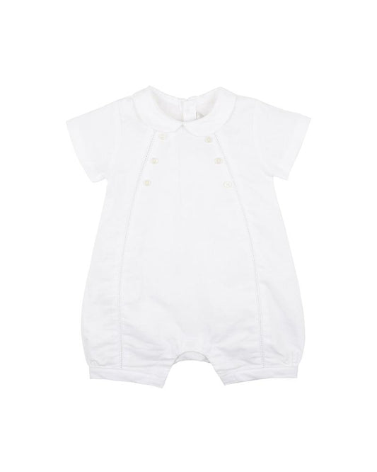 Linen Blend Dressy Romper