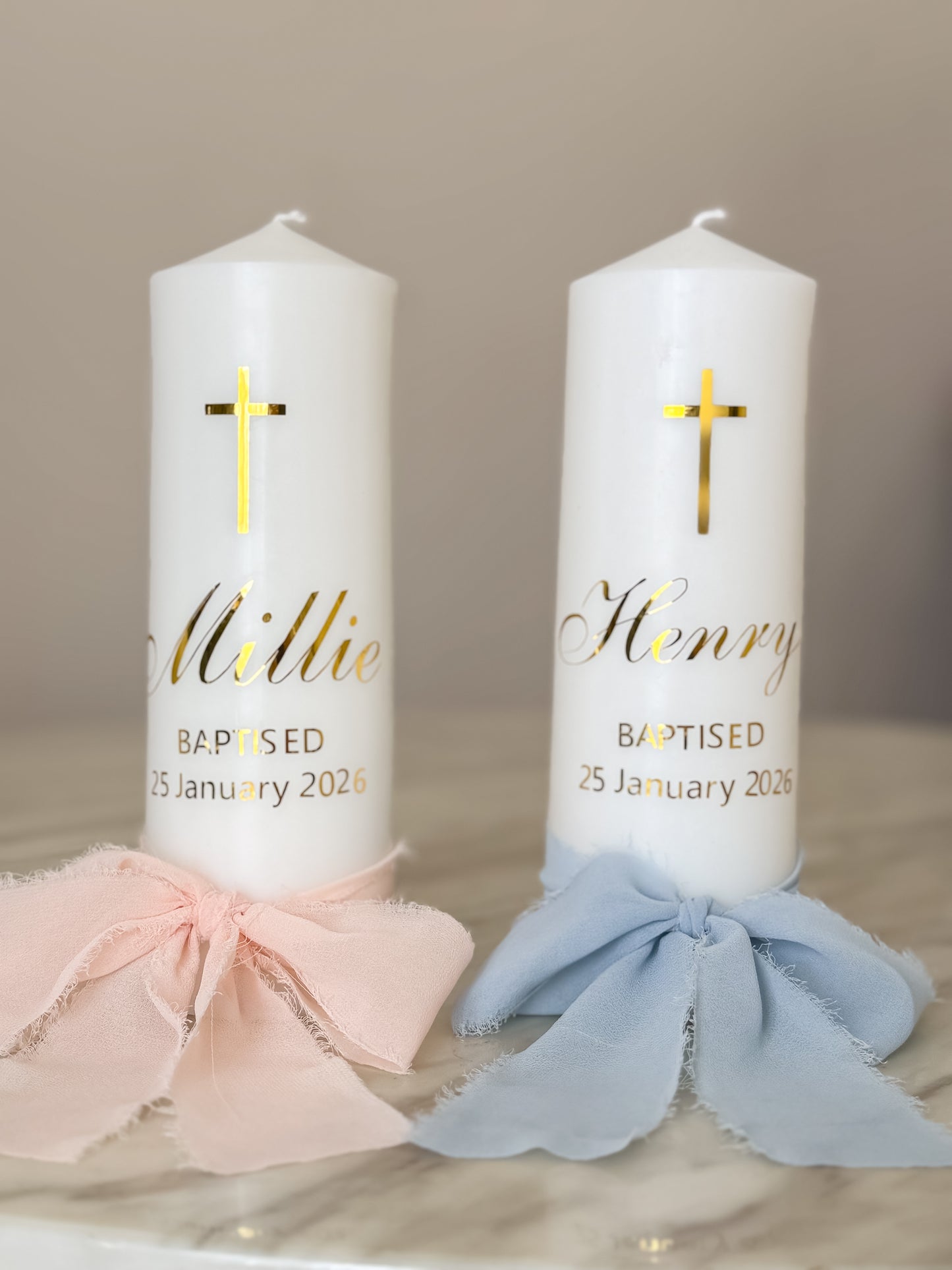 Personalised Classic Baptism Candle