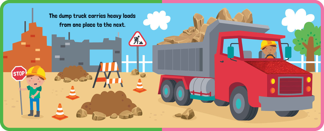 Foam Touch & Feel Book -Trucks & Diggers
