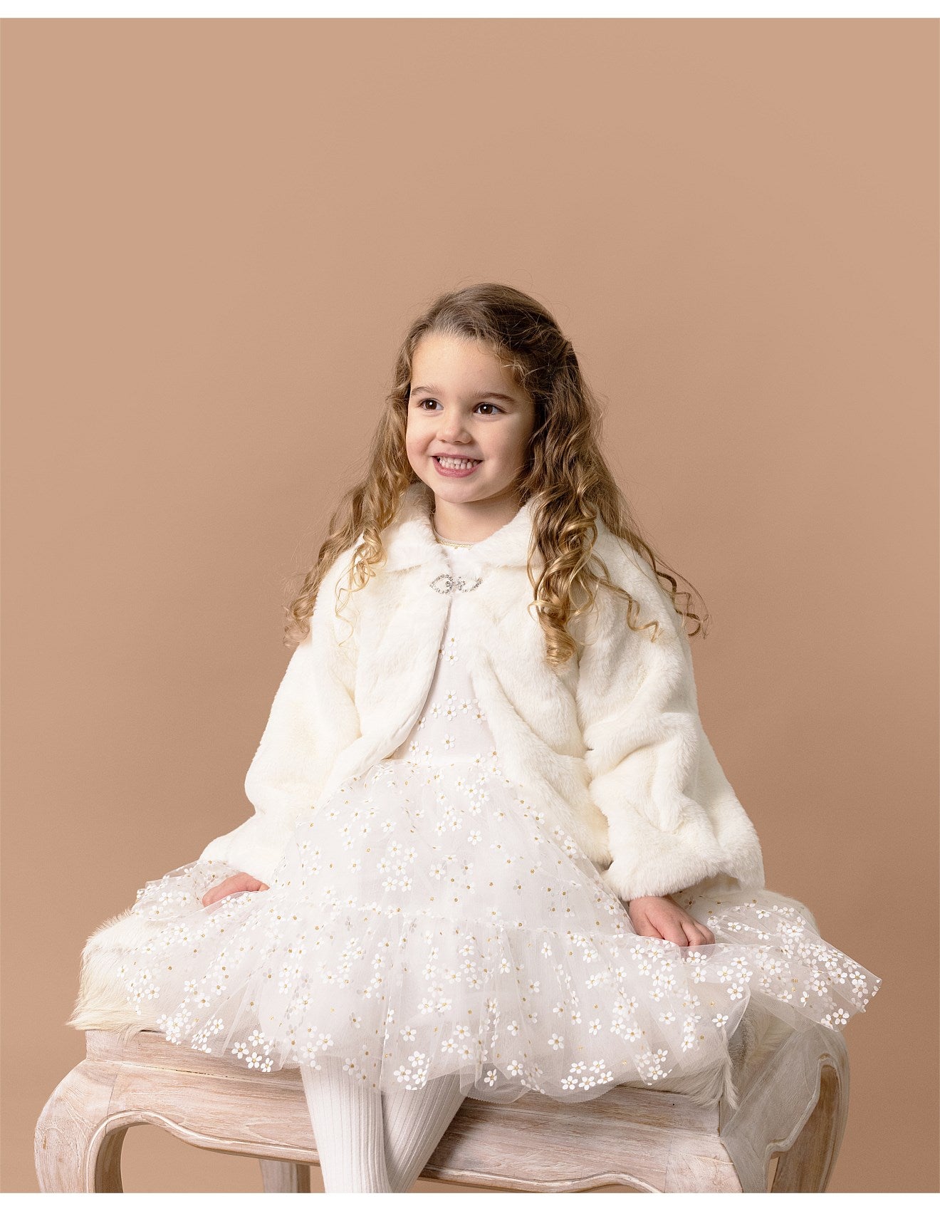 Petal Faux Fur Jacket