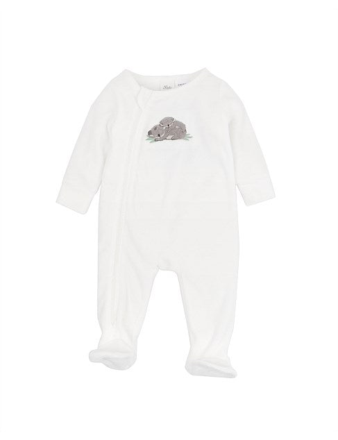 Bailey Koala Velour Onesie