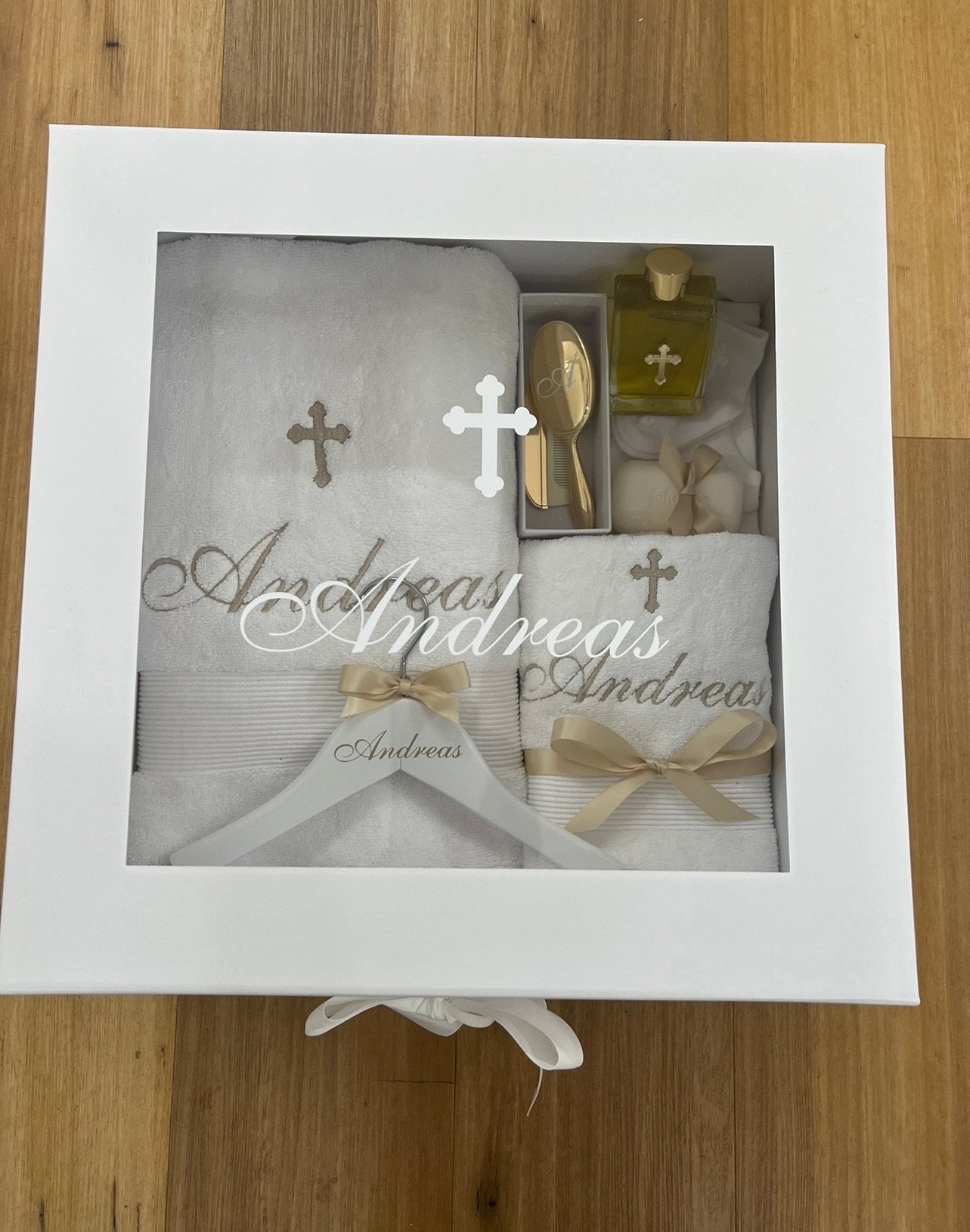 White Christening Box + Window