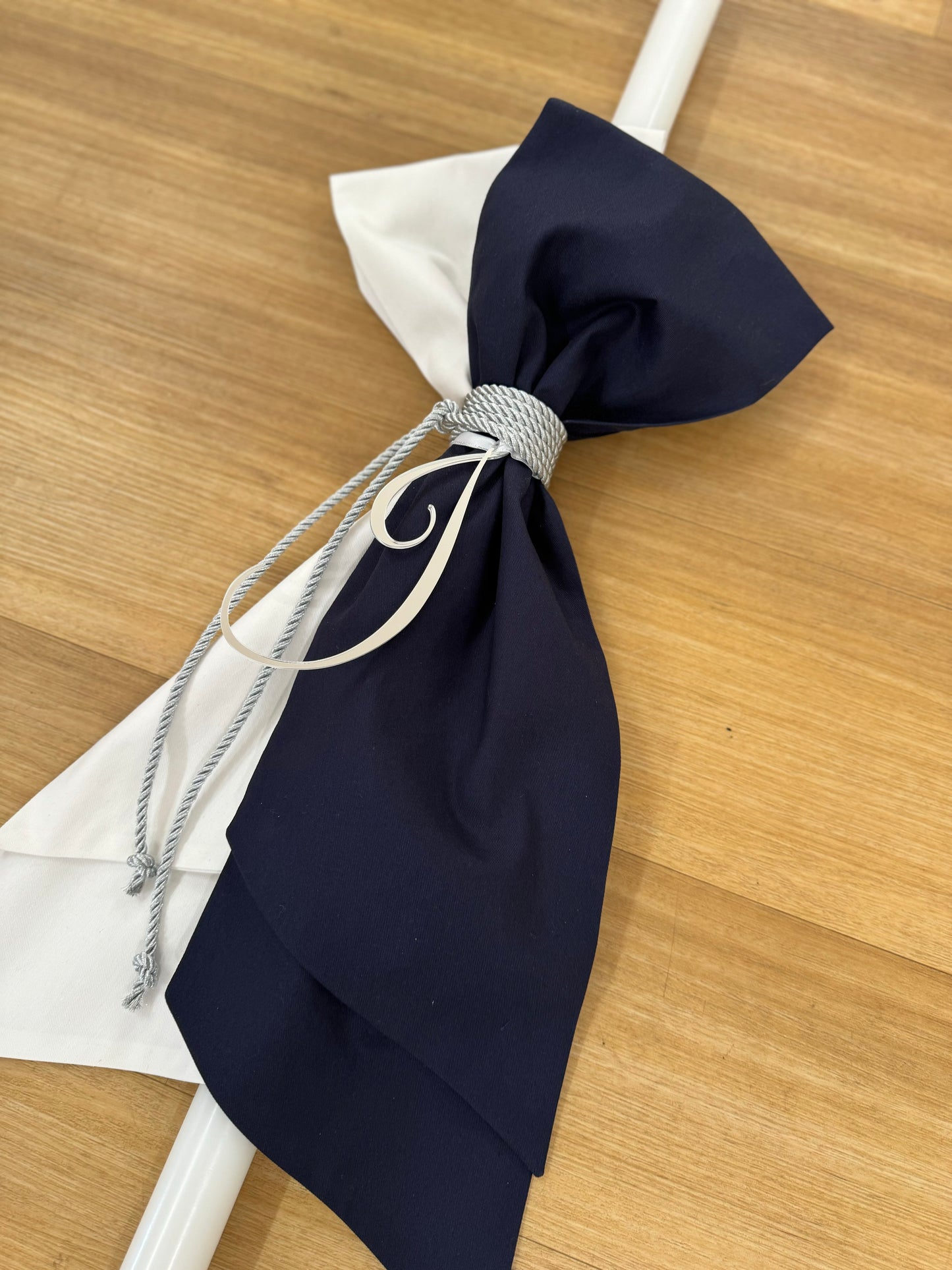 Orthodox Christening Candle - Layered Fabric