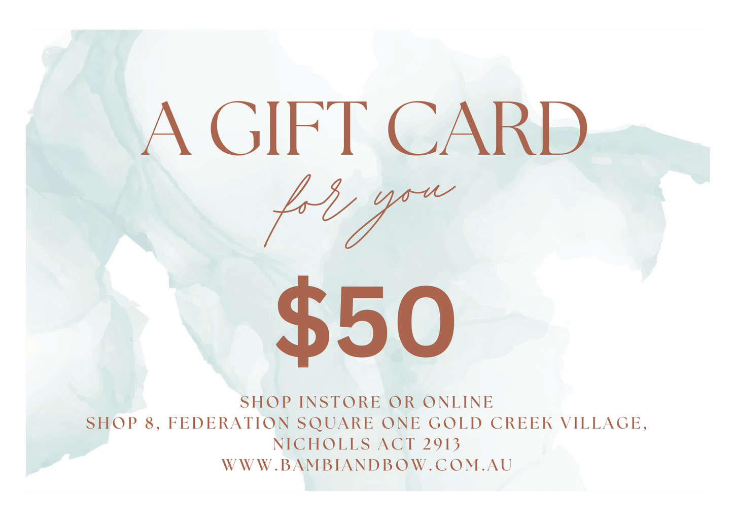 Bambi And Bow Gift Card