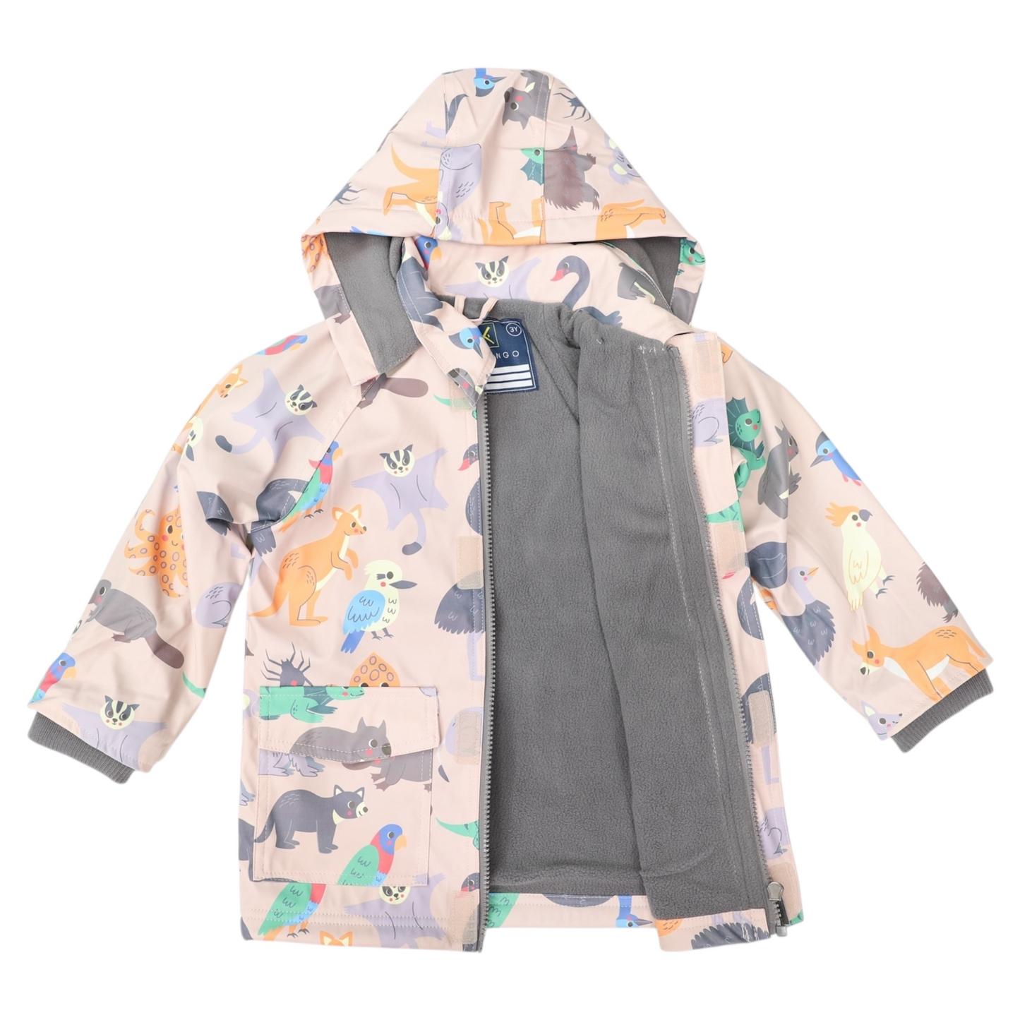 Australian Animals Raincoat - Beige