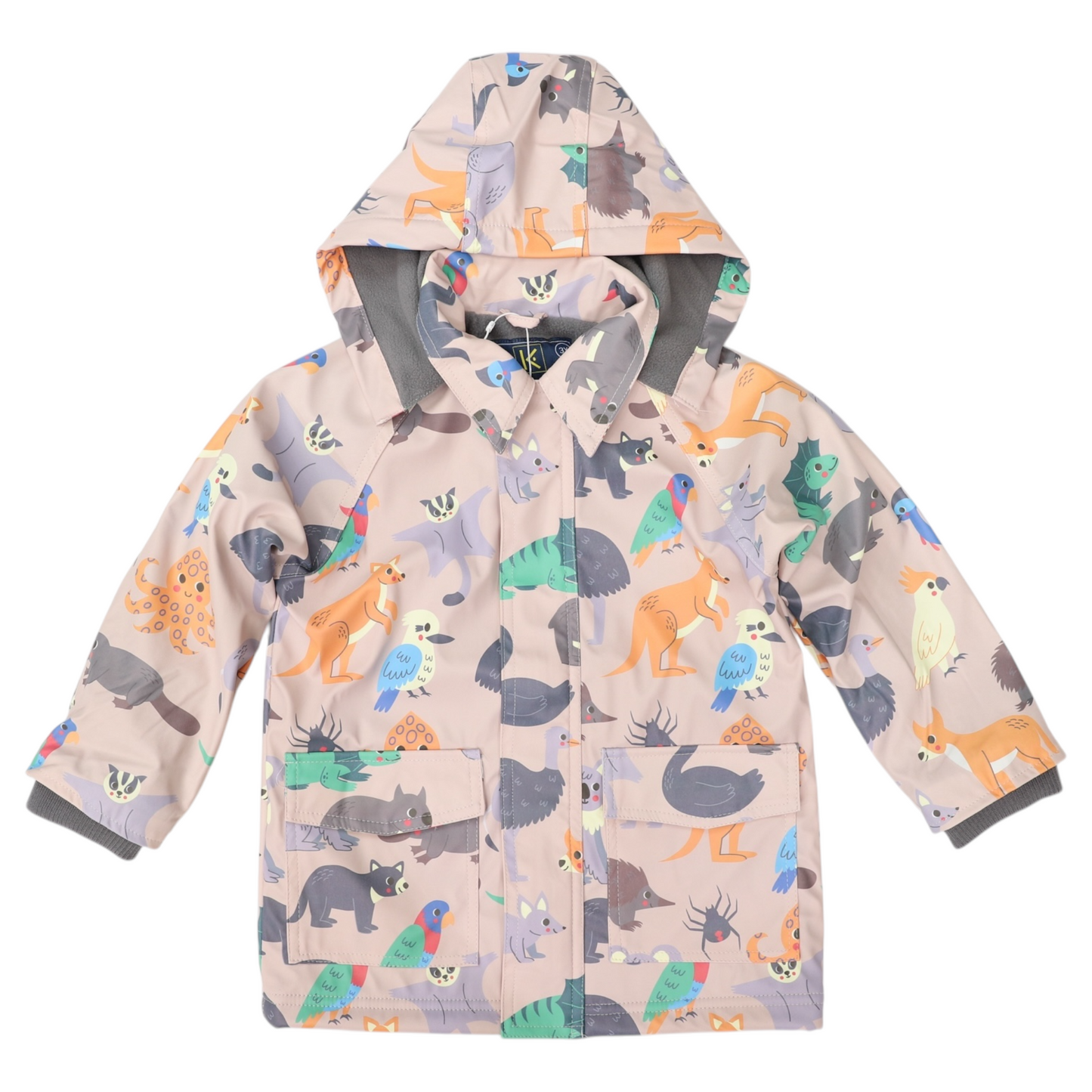 Australian Animals Raincoat - Beige