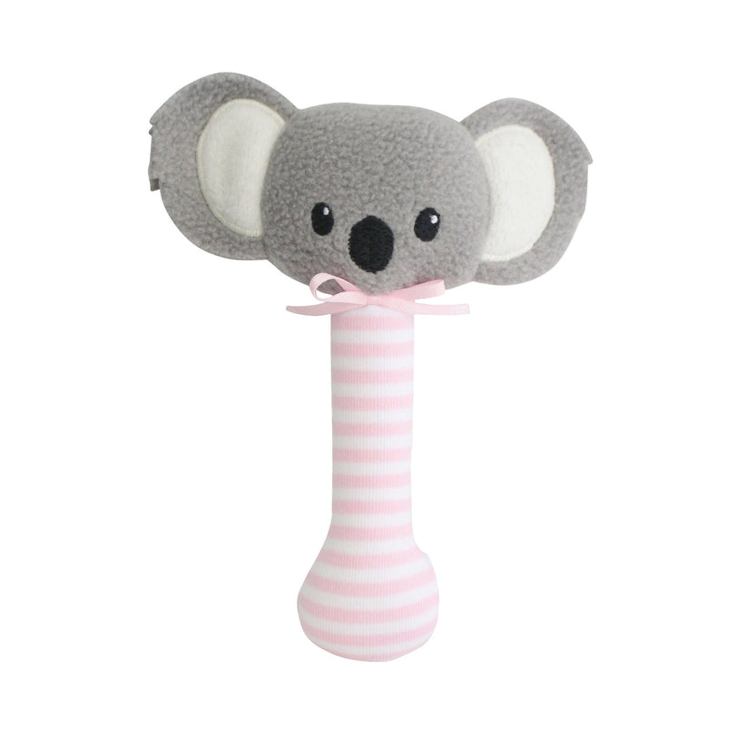 Alimrose Stick Rattle - Koala Pink