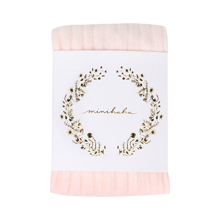 Pale Pink Plain Rib Tights MW20003