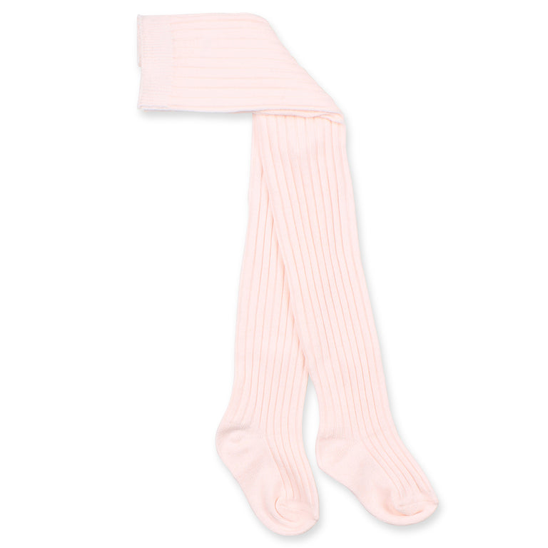 Pale Pink Plain Rib Tights MW20003